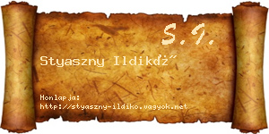 Styaszny Ildikó névjegykártya